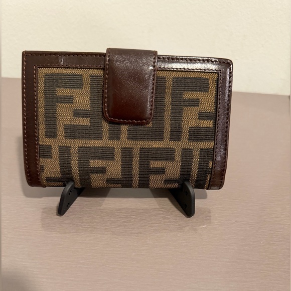 Fendi Handbags - Fendi Logo Wallet in Brown and Black